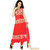 7 Colors Lifestyle Red Coloured Net Brasso Semi-Stitched Anarkali Suit