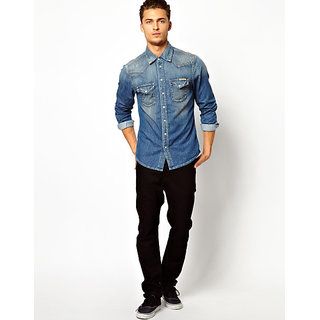 COMBO OF DENIM SHIRT AND JEANS 1 1 PCS