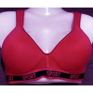 Padded Sports Bra - Imported - Size 30/75cm. Color Pink