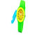 Oink Colourful Analog  Flip Watch With Green Band