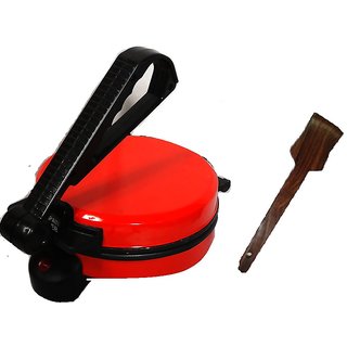 Buy Shahi Roti Maker with free wooden spoon- Red Online @ ₹1150 from ...