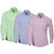 Grahakji Men's  Regular Fit Formal Poly-Cotton Shirt Pack of 3