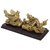 Odishabazaar Gold Dragon Phoenix Pair Showpiece 14x6x14 cm