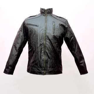                       Stylish Slim Fit Biker Pu Leather Motorcycle High Quality Jacket Men                                              