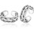 Peora Sterling Silver Oxidised Swirly Knot Toe Rings, Adjustable Size Pt24