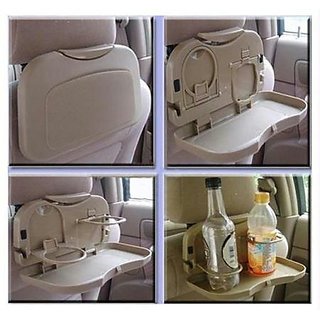 Automobile Car Meal Plate Drink Cup Holder Tray