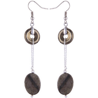                       Pearlz Ocean Sonata 2.5 Inch Pyrite Beads Dangle Earrings                                              