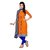 Parisha Orange Cotton Printed Salwar Suit Dress Material (Unstitched)