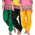 Stylobby Black And Green Yellow Cotton Patiala Salwar Pack Of 3