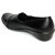 Nshell formal black slip on flat shoes F2