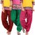 Stylobby Pink And Green Maroon Cotton Patiala Salwar Pack Of 3