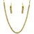 Zaveri Pearls Gold Plated Golden  Silver Necklace Set For Women
