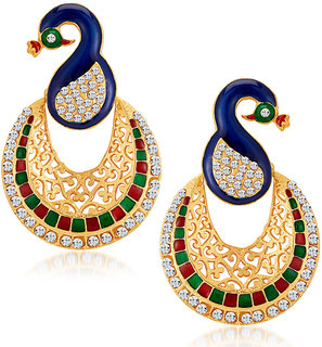 Sukkhi Gold Plated Multicolor Alloy Dangle Earrings for Women