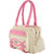 Cottage Accessories Pink  White Self Design Handbag