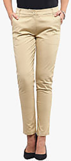 Style Pitara Check Pants CasualPartyFormal for Females Stylish Bottom  Wear Skin Color Free Size