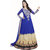Parisha Beige And Blue Georgette Embroidered Salwar Suit Dress Material (Unstitched)