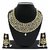 Zaveri Pearls Non Plated Gold White Alloy Necklace Set For Women