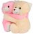 Deals India Beige  Pink Cuddling Couple Teddy Bear Soft Toy - 25 cm