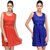 Klick2Style Pack of 2 Black And Blue Plain Fit  Flare Dress For Women