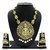 Zaveri Pearls GoldenRed Alloy Gold Plated Necklace Set For Women
