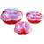 White,Red Plastic Casserole ( Pack Of 3 )