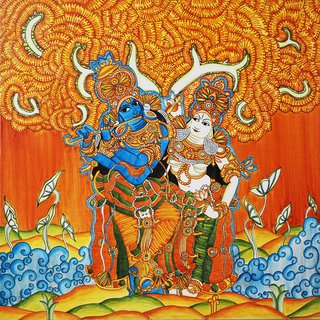 Buy Kerala Mural Painting Radha Krishna Online @ ₹30000 from ShopClues