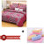 Combo - Cotton Double Bed sheet Set and 5 Velvet Face Towel