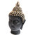 Heeran Art Buddha Head 15cm Black and Golden