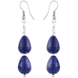                       Ocean Kiara Radiant 25 Inch Lapis Lazuli Beads Dangle Earrings                                              