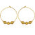 Ocean Sunny Urbane Glaze Coated Yellow Hematite Beads Hoop Earrings
