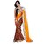 7 Colors Lifestyle Yellow  Offwhite Coloured Jacquard  Georgette Embroidered Saree
