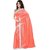 7 Colors Lifestyle Peach Coloured Super Net Embroidered Saree