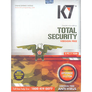 K7 Total Security Antivirus 3 User Pack For 1 Year