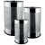 STEEL DUSTBIN ROUND PERFORATED SET OF 3