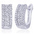 Peora Sterling Silver Rhodium Micro Pave CZ Bling it on Hoops PE354