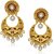 Kriaa Gold Plated MAROON Kundan Pearl Earring -  1305434