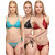 Oleva Multicolor Plain Ladies bra and Panty set combo of 3 ODC-044