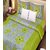 Akash Ganga GREEN 100 Cotton Double Bedsheet (Super Soft) with 2 Pillow Covers