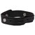 Black Pure Leather Wrist Band Combo Headwrap JSMFHWB0590