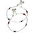 Beadworks Multicolor Casual Plastic Silver Plated Everyday Wear Anklets