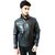 Loveleather Mens Casual Faux Leather Jackets (Loveleather-0034-Black)