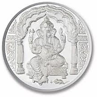 Chahat Jewellers 10gms Silver Ganesha Coin