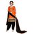 Florence Orange  Black Chanderi cotton Embroidered Suit (SB-2726)