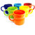 Jocular  Elegant Twist-Shape Multicolour Cups-Set Of 6 1817
