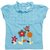 JusCubs Three Flowers Blue Top