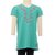 JusCubs Neck Line Embroidery Green Top