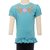 JusCubs Neck Line Embroidery Green Top
