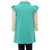 JusCubs Flowers Turquoise Top