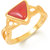 Kundali Red Coral Moonga Original Stone with Premium Quality 18kt Gold Gemstone Ring and Certificate