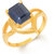 Kundali Blue Sapphire Neelam Original Stone with Premium Quality 18kt Gold Gemstone Ring and Certificate